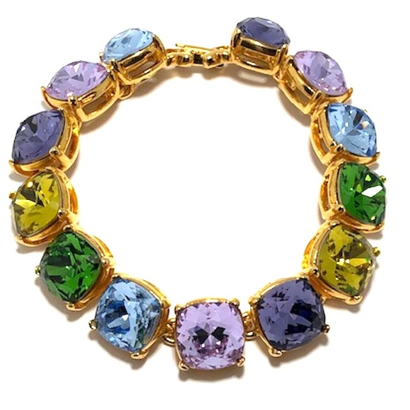KENNETH JAY LANE-MULTI PASTEL SQUARE LINK …